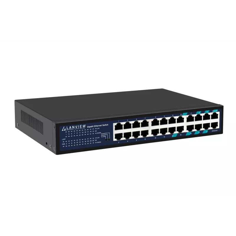 Unmanaged Switch Lanview LVN-1U-24PORT-1G — 24-Port Full-Gigabit-Rackmount