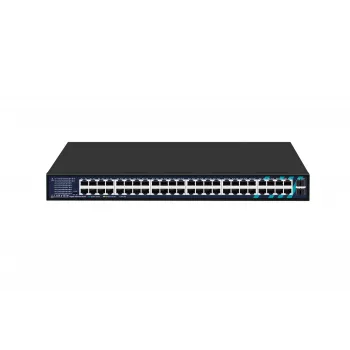 Lanview Unmanaged Switch LVN-1UMOUNT-48PORT-2SFP-1G — 48x RJ45 1G Ports, 2x SFP Uplinks