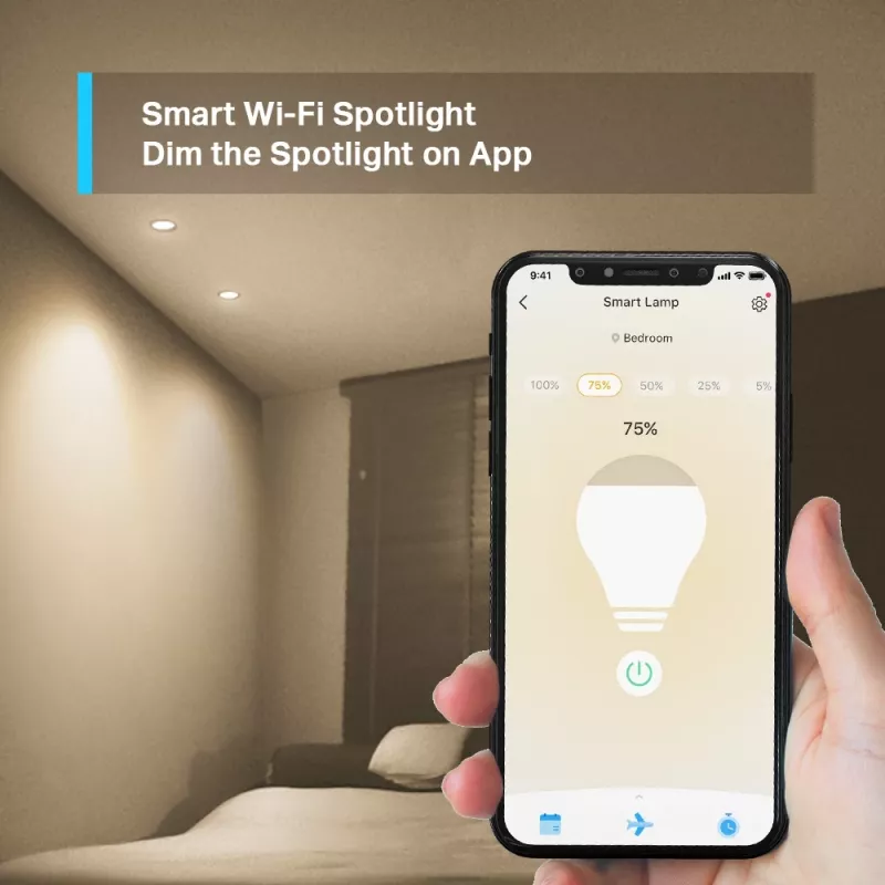 TP-Link Tapo Smart Wi-Fi Spotlight, dimmbar, 4er-Pack, Smart bulb, Wi-Fi, Weiß, 802.11b, 802.11g, Wi-Fi 4 (802.11n), GU10, Parabolic bulb