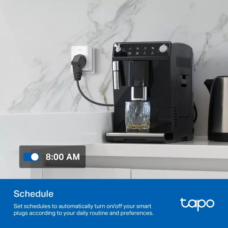 TP-Link Tapo Mini Smarte Wi-Fi-Steckdose, Energieverbrauchsmessung