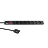 Lanview 19-Zoll Rack Power Strip 1U 10A, 8x Schuko (LVR-2MSCH-SCH-C13-8)
