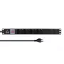 Lanview 19-Zoll-Rack-Steckdosenleiste 1U 10A, 8x Schweizer T13 (LVR-2MCH-SW-CH8)