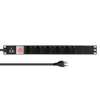 Lanview 19-Zoll Rack-Steckerleiste 1U 10A, 10x Schweizer T13 (LVR-2MCH-SW-CH10)