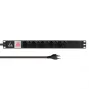 Lanview 19-Zoll Rack-Steckerleiste 1U 10A, 10x Schweizer T13 (LVR-2MCH-SW-CH10)