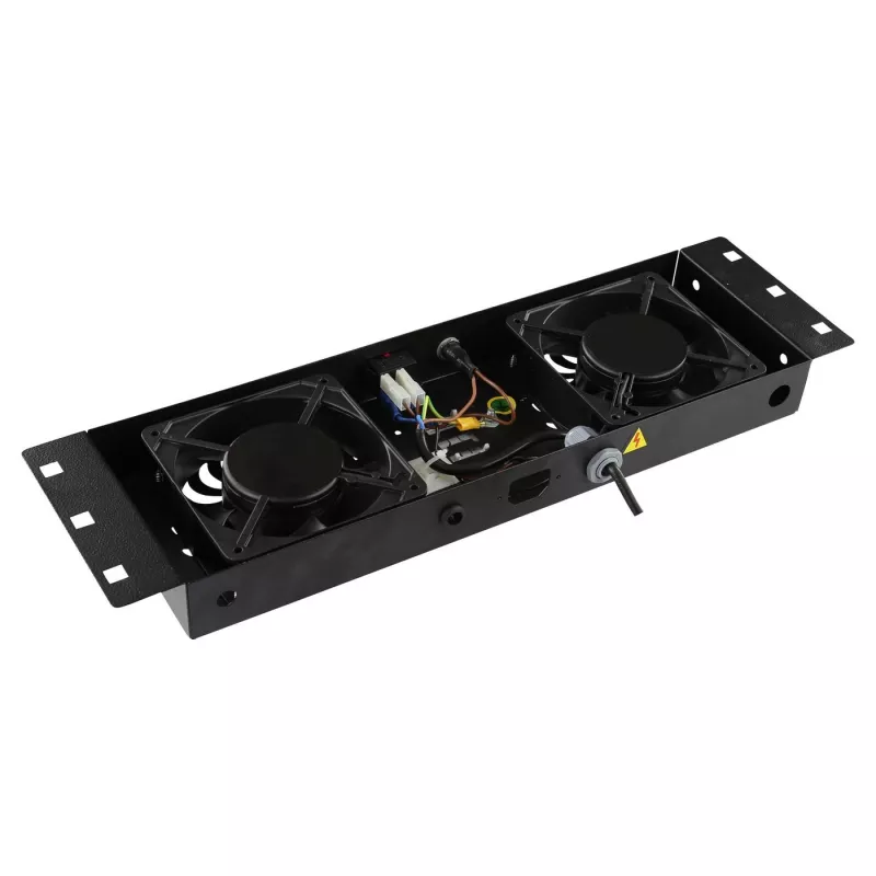 Rack-Zubehör Lanview RAF115BL-UK 1U 2 Lüfter Schwarz