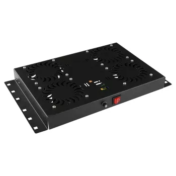 Rack-Zubehör Lanview RAF120BL-UK 1U 4 Lüfter Schwarz