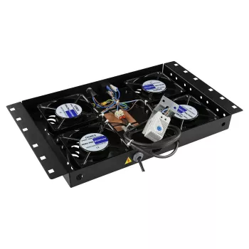 Rack-Zubehör Lanview RAF120BL-UK 1U 4 Lüfter Schwarz