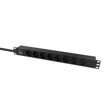 Lanview LVR-2MSCH-LIC-SCH8 Stromverteilereinheit (PDU) 8 AC-Ausgänge 1U Schwarz