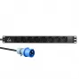 Lanview LVR-3MIEC-LIC-SCH8 Stromverteilereinheit (PDU) 8 AC-Ausgänge 1U Schwarz