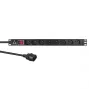 Lanview LVR-2MSCH-SW-C13-8 Stromverteilereinheit (PDU) 8 AC-Ausgänge 1U Schwarz