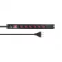 Stromverteilereinheit Lanview LVR-2MIT-SW-IT6 1U Schwarz 2m Kabel
