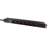 Stromverteilereinheit Lanview LVR-2MIT-SW-IT6 1U Schwarz 2m Kabel