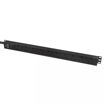 Lanview LVR-3MUK-SPD-UK10 Stromverteilereinheit (PDU) 8 AC-Ausgangsbuchsen 1,4HE Schwarz
