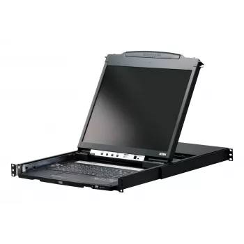 Rack-Konsole ATEN CL5800N 19 Zoll (48,3 cm) LCD 1280x1024 VGA USB/PS/2 Tastatur & Maus Metall 1HE Schwarz