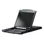 Rack-Konsole ATEN CL5800N 19 Zoll (48,3 cm) LCD 1280x1024 VGA USB/PS/2 Tastatur & Maus Metall 1HE Schwarz