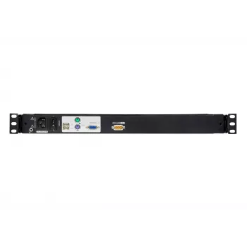 Rack-Konsole 19 Zoll ATEN CL3000N, 48,3 cm LCD 1280×1024, VGA, USB/PS/2 Tastatur & Maus, 1U, Aluminium schwarz