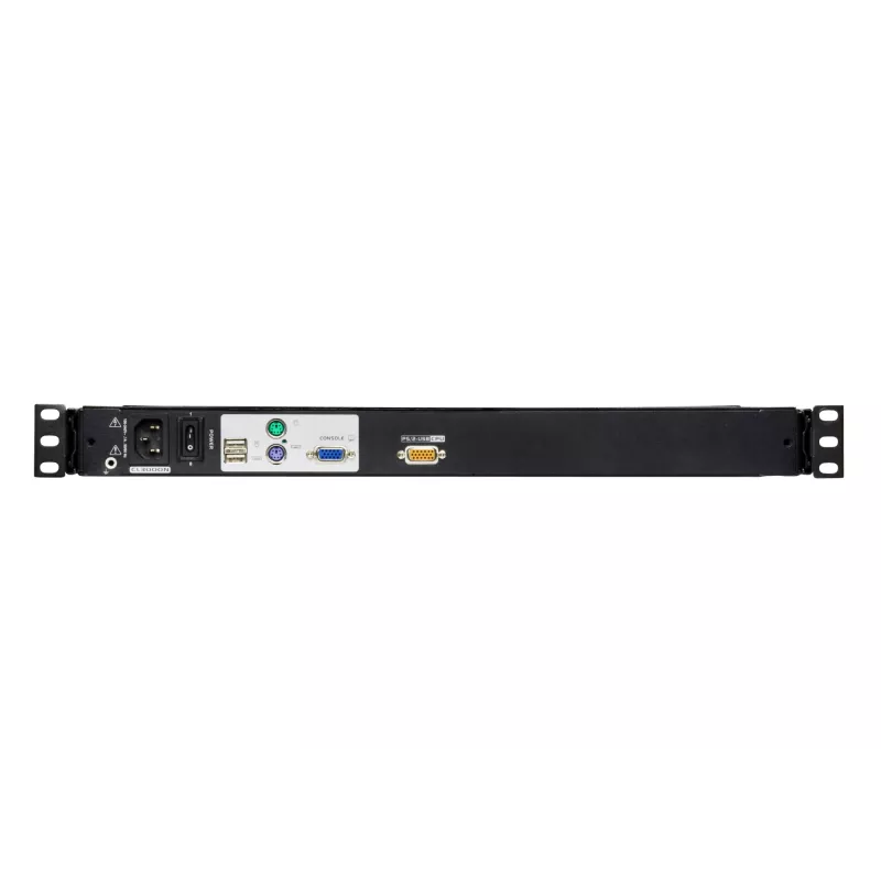 Rack-Konsole 19 Zoll ATEN CL3000N, 48,3 cm LCD 1280×1024, VGA, USB/PS/2 Tastatur & Maus, 1U, Aluminium schwarz