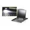 Rack-Konsole 19 Zoll ATEN CL3000N, 48,3 cm LCD 1280×1024, VGA, USB/PS/2 Tastatur & Maus, 1U, Aluminium schwarz