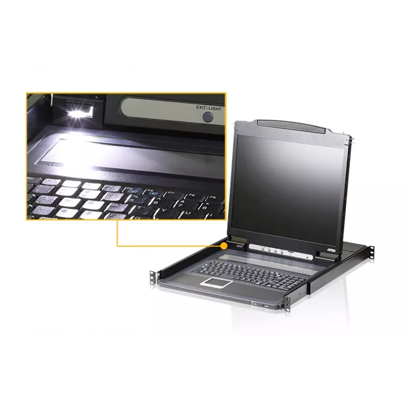 Rack-Konsole ATEN CL3000N 19 Zoll (48,3 cm) LCD 1280x1024 VGA USB/PS/2 Aluminium 1U