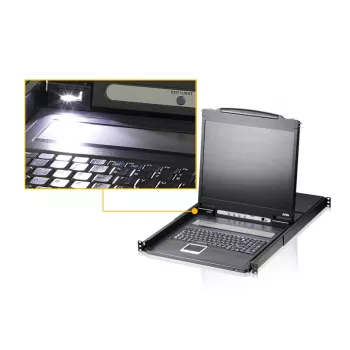 KVM-Switch ATEN CL1308N Rackmontage Schwarz PS/2 USB VGA