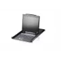 ATEN CL1308N Rack-Konsole 48,3 cm (19 Zoll) 1280 x 1024 Pixel Metall, Kunststoff Schwarz 1U