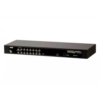 ATEN 16-Port USB/PS2 VGA KVM-Switch, 2048 x 1536 Pixel, QXGA, Rackmontage, 6,5 W, 1U, Schwarz