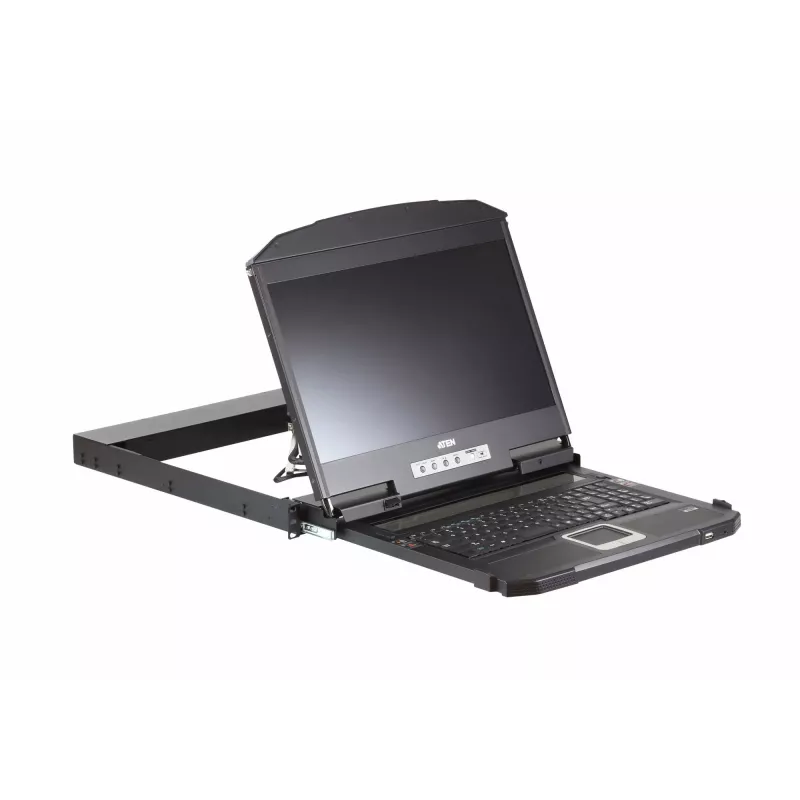 ATEN CL3800NW Rack-Konsole 47 cm (18,5 Zoll) 1920 x 1080 Pixel Metall, Kunststoff Schwarz 1U