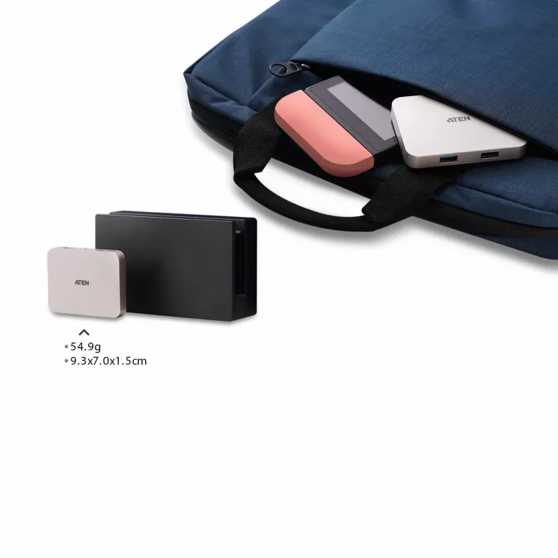 ATEN UH3235 USB-C 4K Ultra-Mini-Dock mit Power-Passthrough