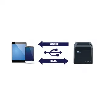 POS-Drucker Star Micronics TSP143IV UEWB GY Thermodirekt 250 mm/s Kabelgebunden Kabellos