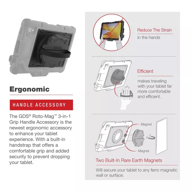 Handle RAM Mounts GDS Roto-Mag Schwarz Composite 8 inch