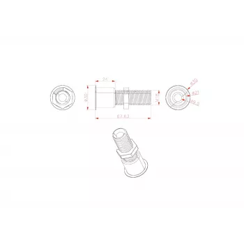 VivoLink VLDG24L-B Tischkabeldurchführung, schwarz, groß, bis 55 mm