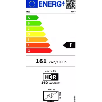 NEC MultiSync E988 Digital Signage Flachbildschirm 2,48 m (97,5 Zoll) LCD 350 cd/m² 4K Ultra HD Schwarz 24/7