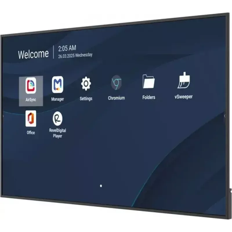 Kommerzieller 86-Zoll-4K-LCD-Display VIEWSONIC CDE8614-2C, 3840x2160, 500 cd/m², Android 14, Wi‑Fi, 24/7
