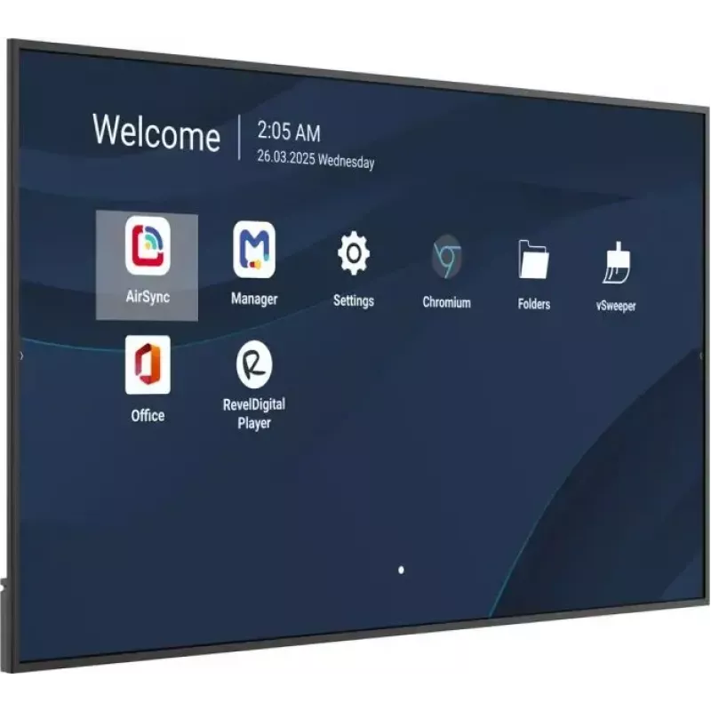 Kommerzieller 86-Zoll-4K-LCD-Display VIEWSONIC CDE8614-2C, 3840x2160, 500 cd/m², Android 14, Wi‑Fi, 24/7