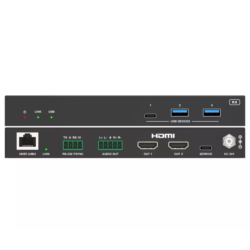 KVM-Extender Vivolink VLUSBCEXT2X2 USB 2.0 1920x1200 150m