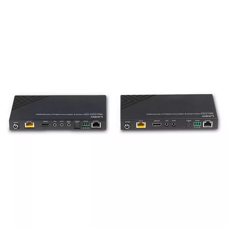Lindy 100m Cat.6 HDMI 4K60, Audio, IR und RS-232 HDBaseT KVM Extender