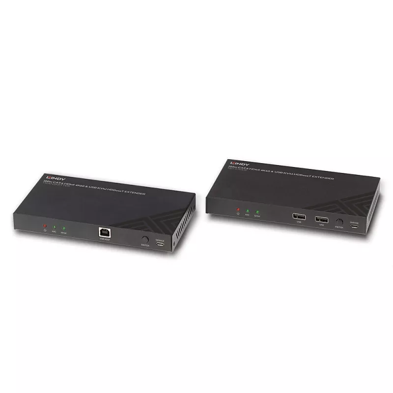 Lindy 100m Cat.6 HDMI 4K60, Audio, IR und RS-232 HDBaseT KVM Extender