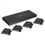 Transmitter & Receiver Lindy 70m Cat.6 4 Port HDMI 4K30 und IR Splitter Extender mit Loop Out
