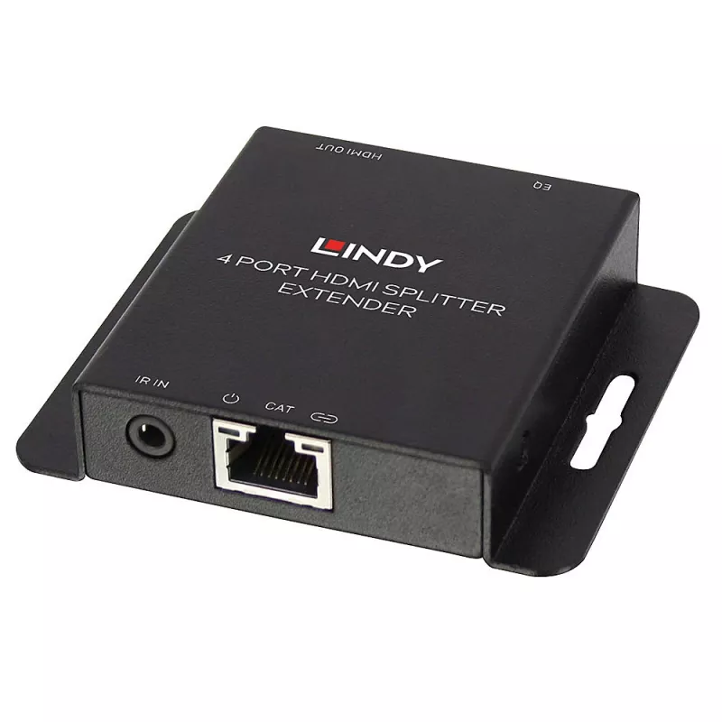 Transmitter & Receiver Lindy 70m Cat.6 4 Port HDMI 4K30 und IR Splitter Extender mit Loop Out