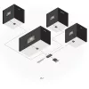 Transmitter & Receiver Lindy 70m Cat.6 4 Port HDMI 4K30 und IR Splitter Extender mit Loop Out