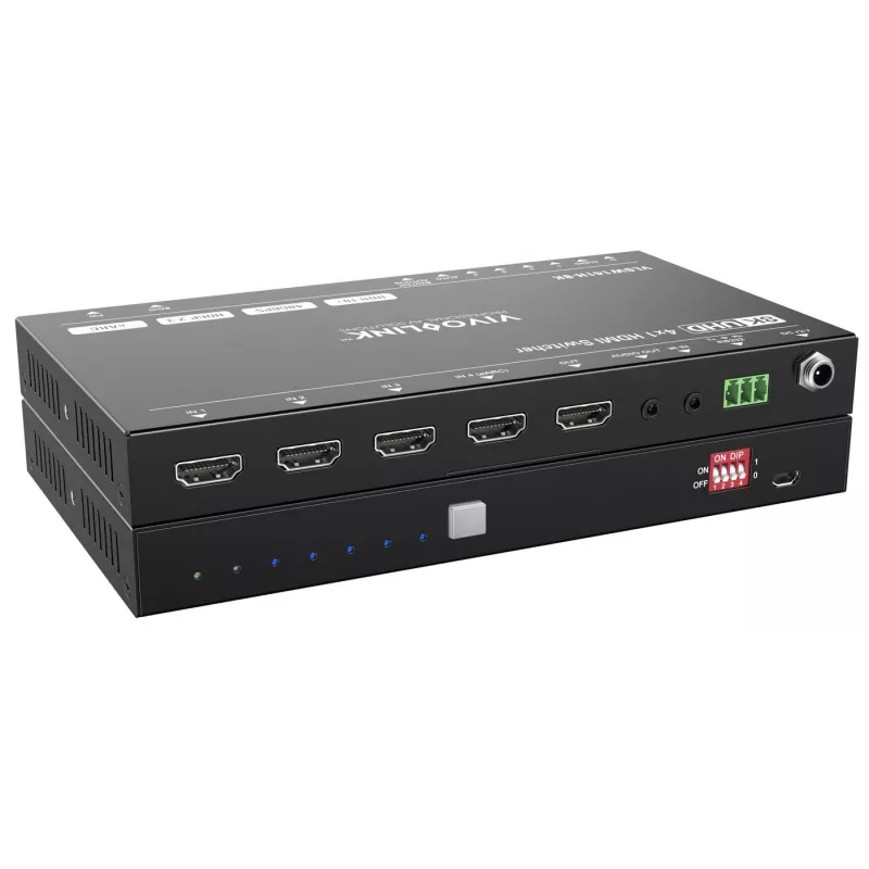 HDMI-Switcher VivoLink VLSW141H-8K 4x1 — 8K@60Hz Eingangsselektor für vier HDMI-Quellen