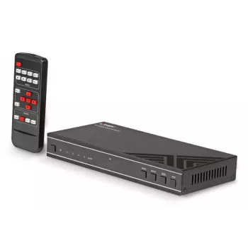 AV-Receiver Lindy 4x1 4K60 HDMI Seamless Multiview Switch, 3840x2160@60Hz, 12V 2,5A, schwarz