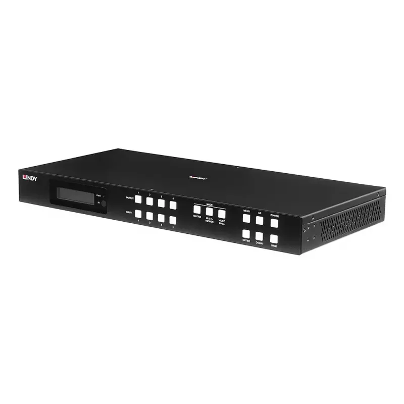 AV-Matrix-Switcher Lindy 4x4 HDMI 4K60 3840x2160 18 Gbit/s