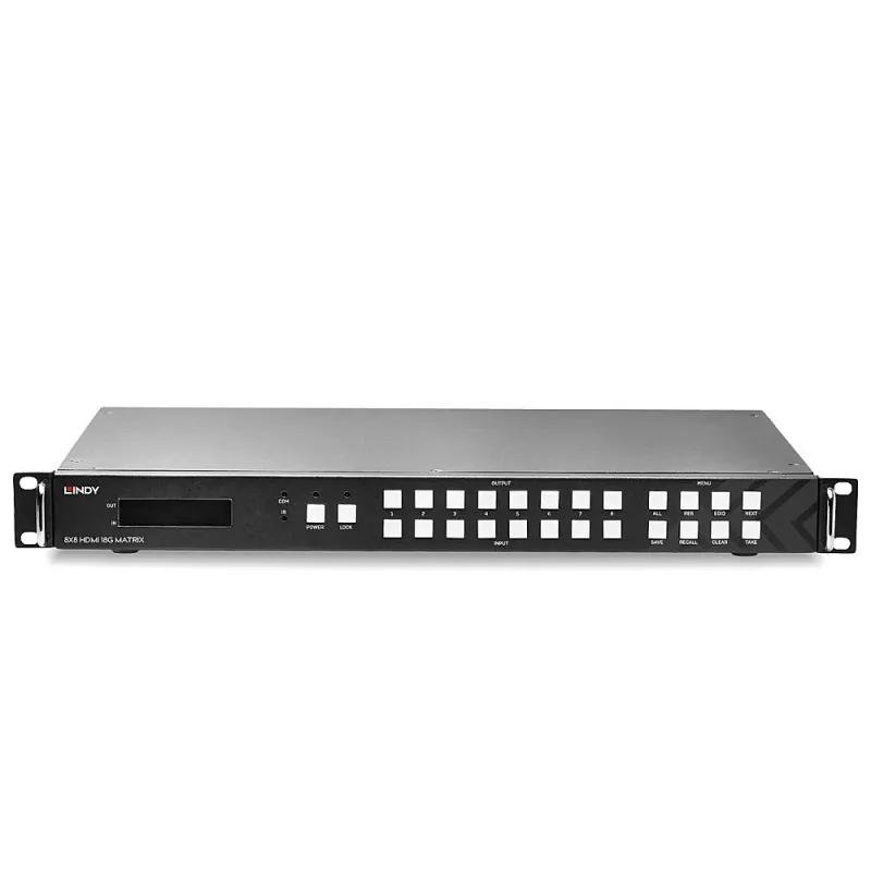 Lindy 8x8 HDMI 18G Matrix mit Videowand-Skalierung