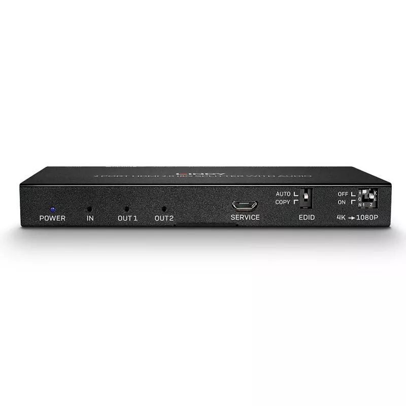 HDMI Splitter Lindy 2 Port HDMI 18G Splitter mit Audio und Downscaling
