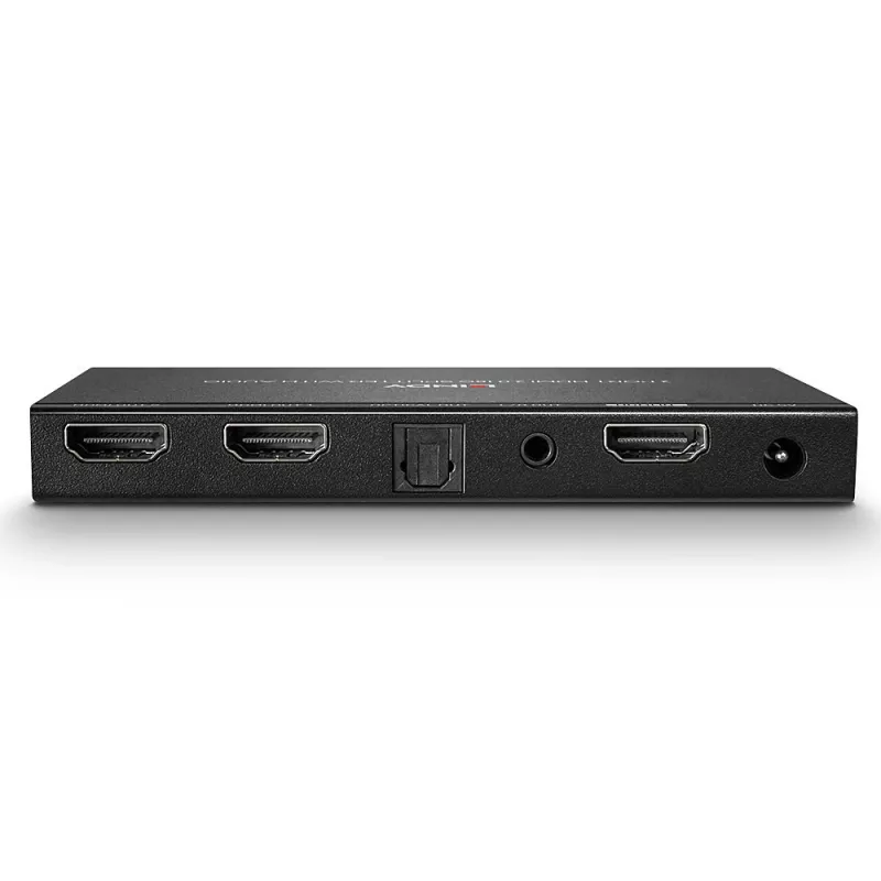 HDMI Splitter Lindy 2 Port HDMI 18G Splitter mit Audio und Downscaling