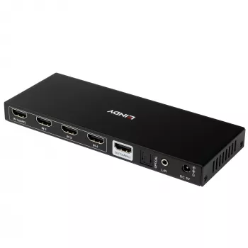 Lindy 4-Port HDMI 8K60 Umschalter mit eARC HDMI USB A USB C
