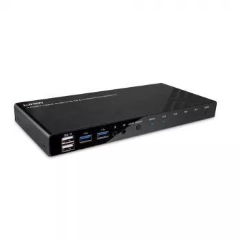 Lindy 4 Port HDMI 4K60, USB 3.0 und Audio KVM Switch