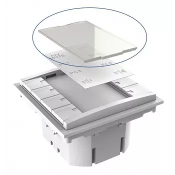 Drucktastenpanel Vivolink VLCP8B-PLEXIGLASS Weiß DC 12V