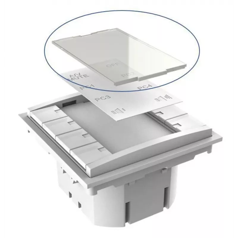 Drucktastenpanel Vivolink VLCP8B-PLEXIGLASS Weiß DC 12V